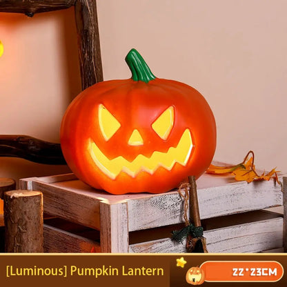 Lampe citrouille de décoration d'halloween, pour maison, cour, jardin, extérieur, maison d'horreur, crâne, accessoires de fête, brille dans la nuit
