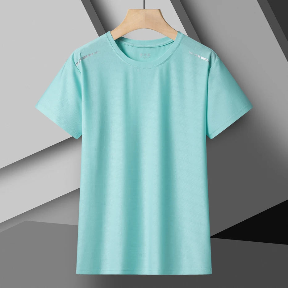 Femmes course T-Shirt réfléchissant haute élastique respirant course sport T-Shirt été séchage rapide glace soie Cool manches courtes