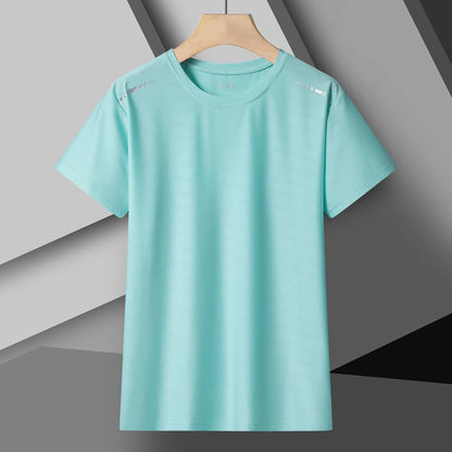 Femmes course T-Shirt réfléchissant haute élastique respirant course sport T-Shirt été séchage rapide glace soie Cool manches courtes