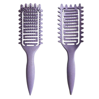 Boar Bristle Curl Defining Brush Detangling & Shaping Styling Tool for Curly Hair Professional Salon Comb for Women & Men