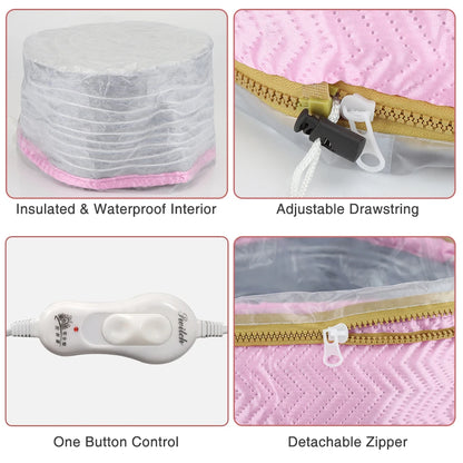 Hair Steamer Cap Electric Hair Heating Cap Thermal Treatment Hat Waterproof Self-heating Hat SPA Nourishing Hair Styling Care