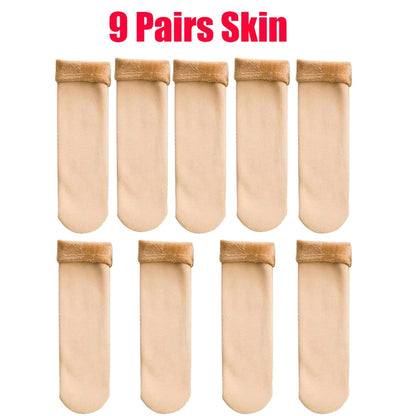 Nouvelles femmes hiver épaissir chaud chaussette courte thermique cachemire laine chaussettes neige velours bottes chaussettes maison sol Calcetines Mujer