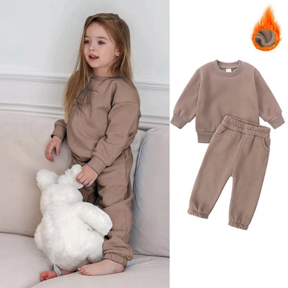 Ensemble de Survêtement Chaud à Capuche pour Enfant Garçon et Fille de 2 à 12 Ans, Tenue de dehors Solide, Motif Lapin, Smile, Hiver
