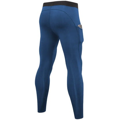 Leggings serrés de course chauds pour hommes, pantalons de sport, de Fitness, de Jogging, à séchage rapide, de Compression, automne et hiver