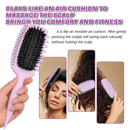 Curl Defining Brush Curl Hair Define Styling Brush for Combing and Shaping Women's Curls to Reduce Pulling