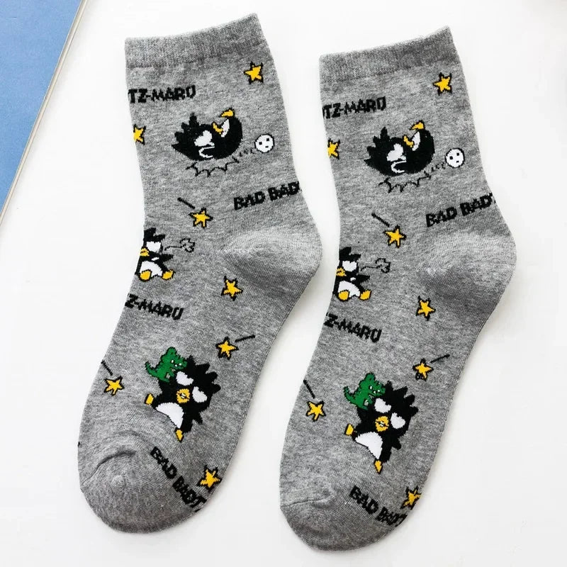 1 paire Sanrio chaussettes mélodie cannelle femmes doux dessin animé Hello Kitty Kirby mignon enfants chaussettes filles petite fille chaussettes