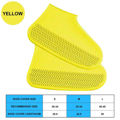 Waterproof Shoe Covers Silicone Anti-Slip Rain Boots Unisex Sneakers Protector for Outdoor Rainy Day Reusable Rain Shoe Covers