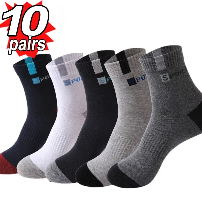 10/5/3 paires respirant Con bas de sport hommes fibre de bambou automne et hiver hommes chaussettes Absorption de la sueur déodorant affaires Sox