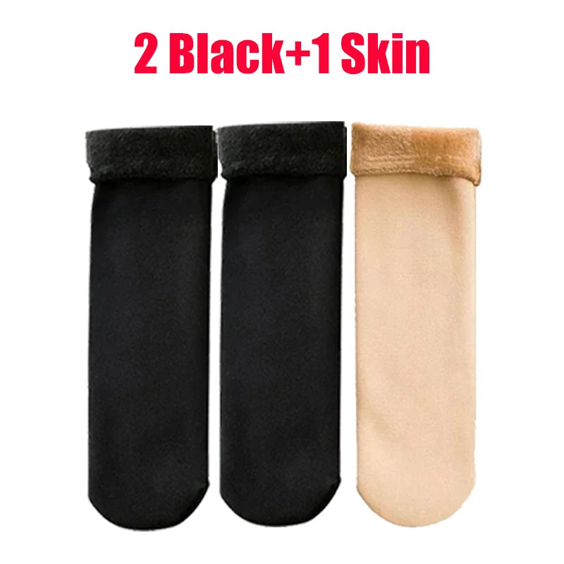 Nouvelles femmes hiver épaissir chaud chaussette courte thermique cachemire laine chaussettes neige velours bottes chaussettes maison sol Calcetines Mujer