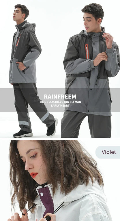 Split Raincoat Jacket Rain Pants Suit Adult Waterproof Outdoor Motorcycle Cycling Hiking Fishing Rainproof Protective 비옷
