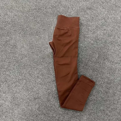 Leggings d'impact avec Logo pour femmes, Legging de Yoga sans couture, froissé, levage des fesses, ceinture basse côtelée, collants de sport, Fitness