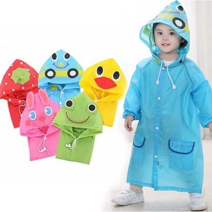 Manteau de pluie avec poche pour garçons et filles, imperméable avec animaux de dessin animé, veste de pluie élégante et imperméable pour enfants en bas âge, Poncho de pluie