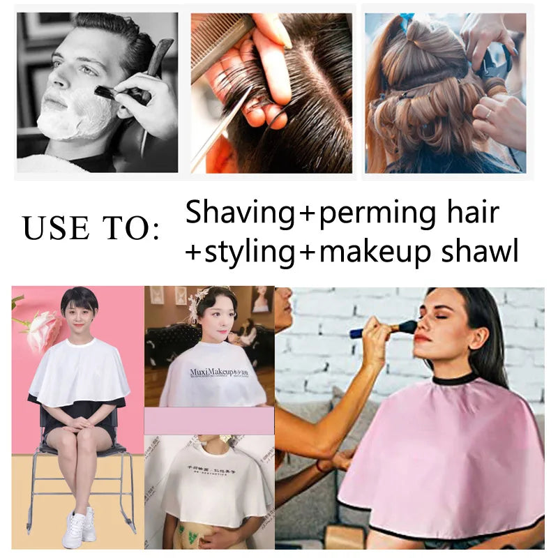 Durable Makeup Cape Hair Cutting Cape Home Salon Use Hairdresser's Cape Hair Cut Cape Easy To Clean
