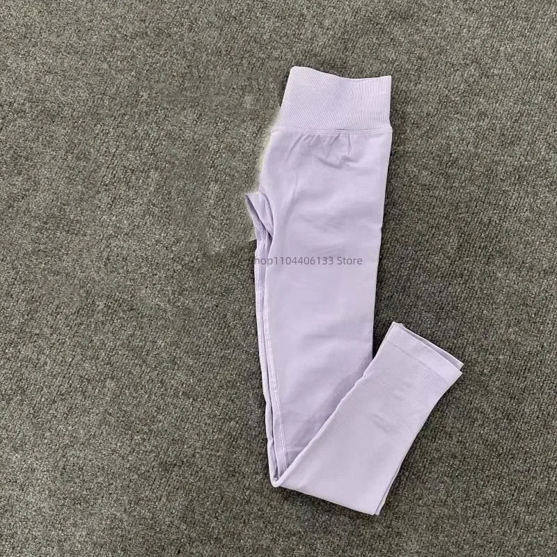 Leggings d'impact avec Logo pour femmes, Legging de Yoga sans couture, froissé, levage des fesses, ceinture basse côtelée, collants de sport, Fitness