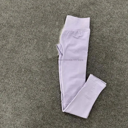 Leggings d'impact avec Logo pour femmes, Legging de Yoga sans couture, froissé, levage des fesses, ceinture basse côtelée, collants de sport, Fitness