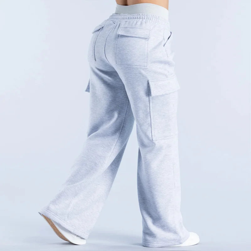 Pantalons décontractés pour hommes, poches multiples, pantalons de travail de Style américain pour femmes, taille basse, ceinture, jambe droite, jambes larges