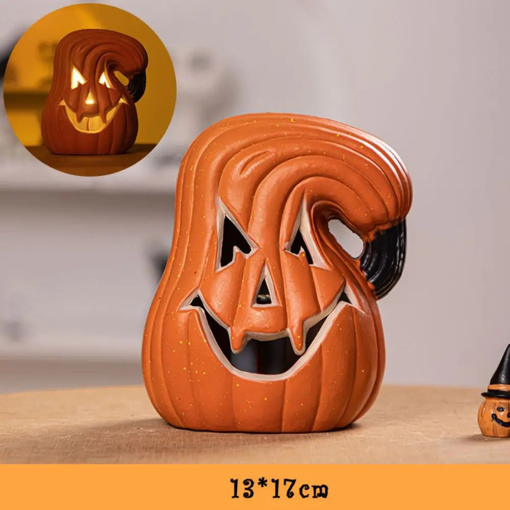 Lampe citrouille de décoration d'halloween, pour maison, cour, jardin, extérieur, maison d'horreur, crâne, accessoires de fête, brille dans la nuit