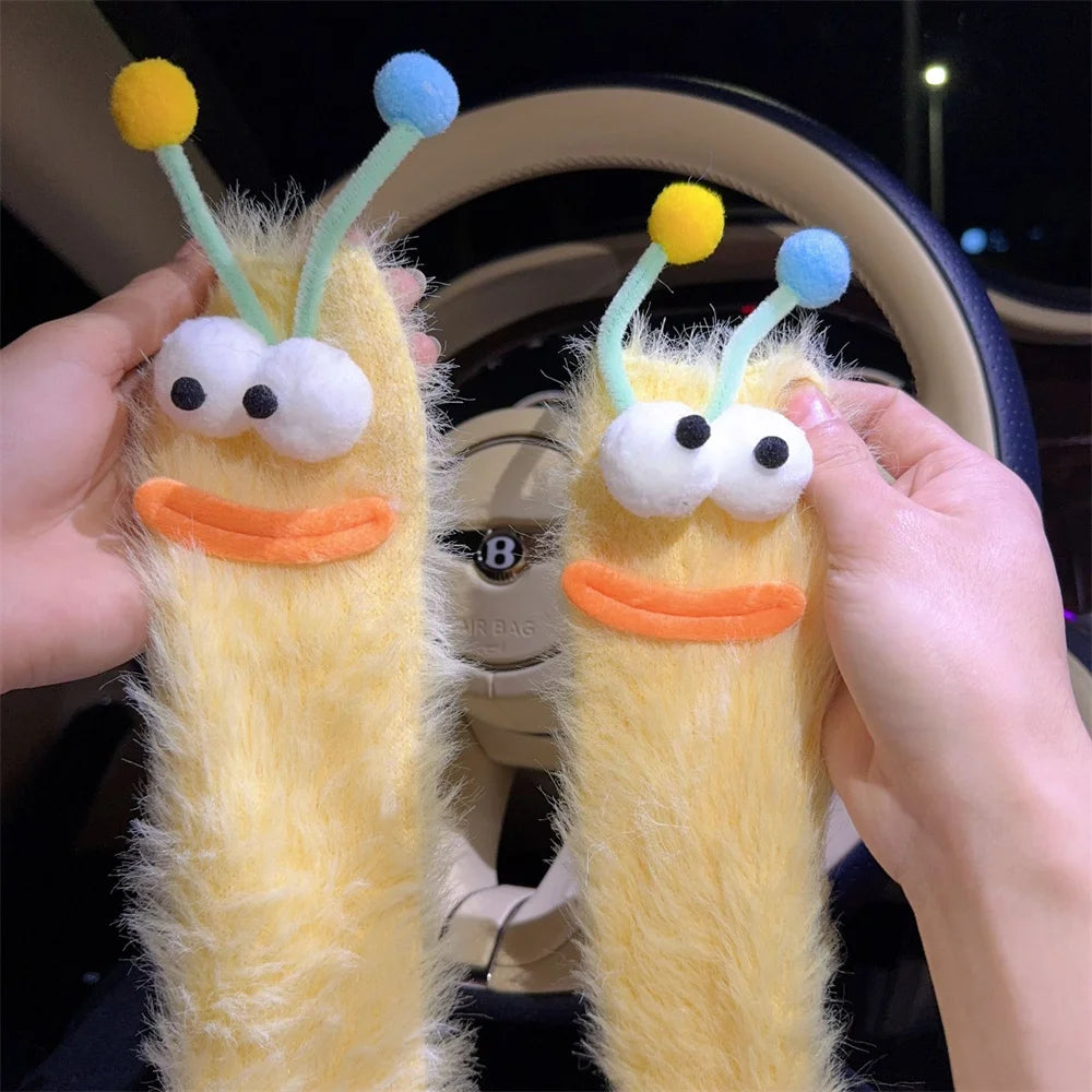 Chaussettes monstre drôles automne hiver chaussettes de sol en molleton de corail chaussettes de sommeil pour Couple chaussettes floues bas de noël