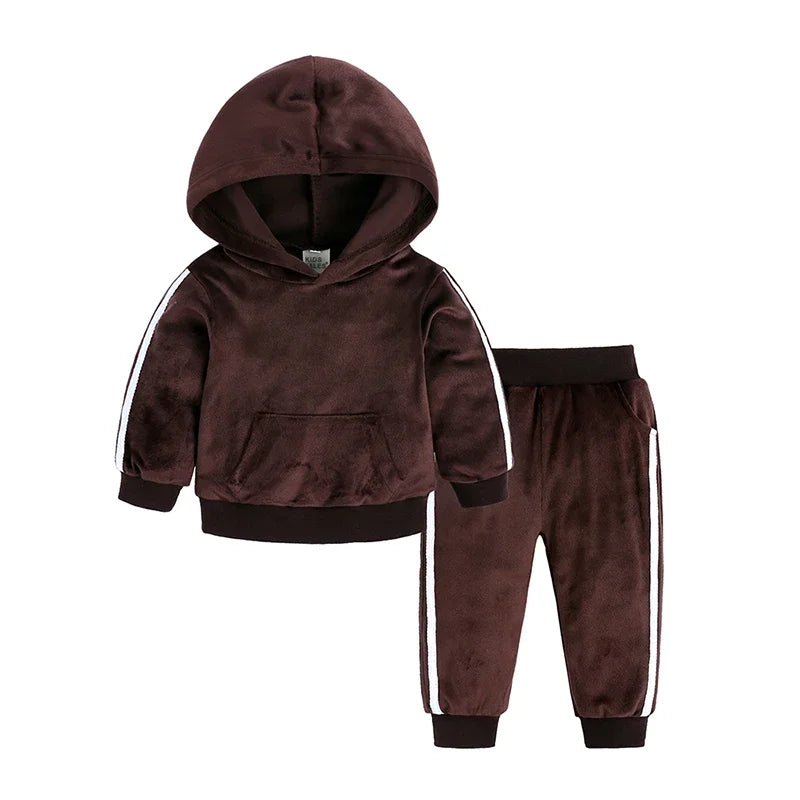 Ensemble de survêtement en velours pour enfants, vêtements pour tout-petits, tenues pour enfants, vêtements pour garçons, olympiques pour filles, printemps, hiver, 2025