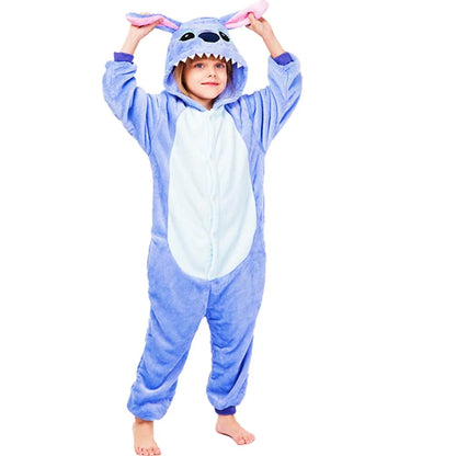 Kigurumi point dessin animé pyjamas ensembles enfants enfants animaux Onesies combinaison filles garçons Anime Cosplay Costumes noël Halloween