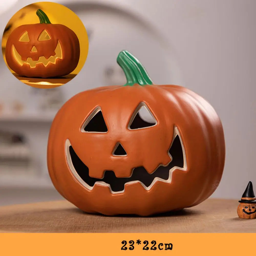 Lampe citrouille de décoration d'halloween, pour maison, cour, jardin, extérieur, maison d'horreur, crâne, accessoires de fête, brille dans la nuit