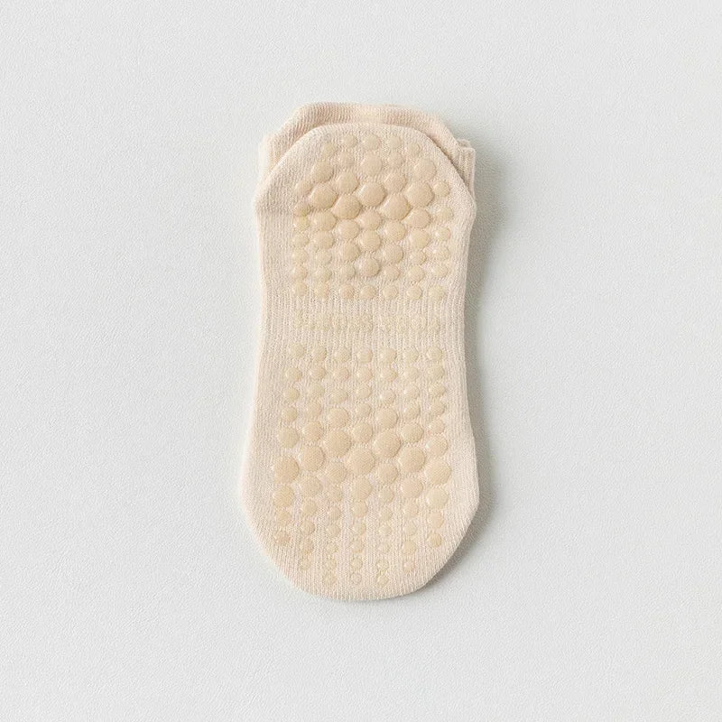Chaussettes de Yoga en maille respirante pour femmes, en coton, coupe basse, courtes, pour gymnastique, Fitness, danse, sport, professionnelles, antidérapantes, pour Pilates