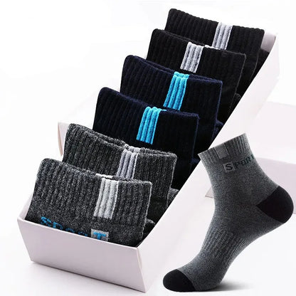 10/5/3 paires respirant Con bas de sport hommes fibre de bambou automne et hiver hommes chaussettes Absorption de la sueur déodorant affaires Sox