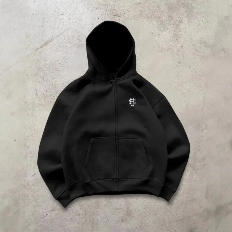 Y2k rétro ample droit Baggy pantalon hommes survêtement pantalon unisexe pantalon de survêtement femmes Zip broderie Hip Hop Harajuku pantalon décontracté Goth