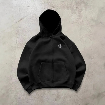 Y2k rétro ample droit Baggy pantalon hommes survêtement pantalon unisexe pantalon de survêtement femmes Zip broderie Hip Hop Harajuku pantalon décontracté Goth