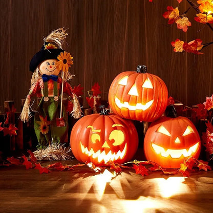 Lampe citrouille de décoration d'halloween, pour maison, cour, jardin, extérieur, maison d'horreur, crâne, accessoires de fête, brille dans la nuit