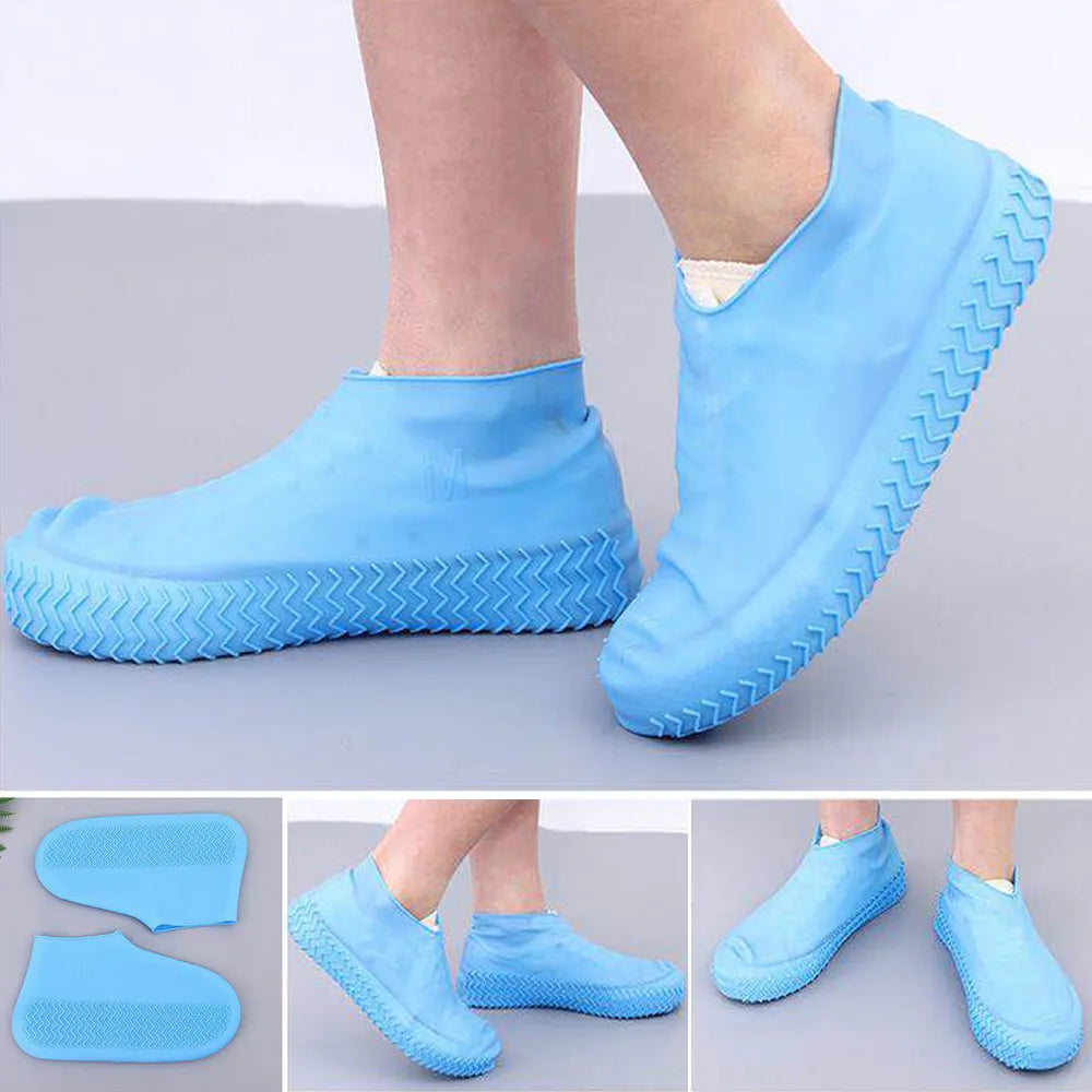 Waterproof Shoe Covers Silicone Anti-Slip Rain Boots Unisex Sneakers Protector for Outdoor Rainy Day Reusable Rain Shoe Covers