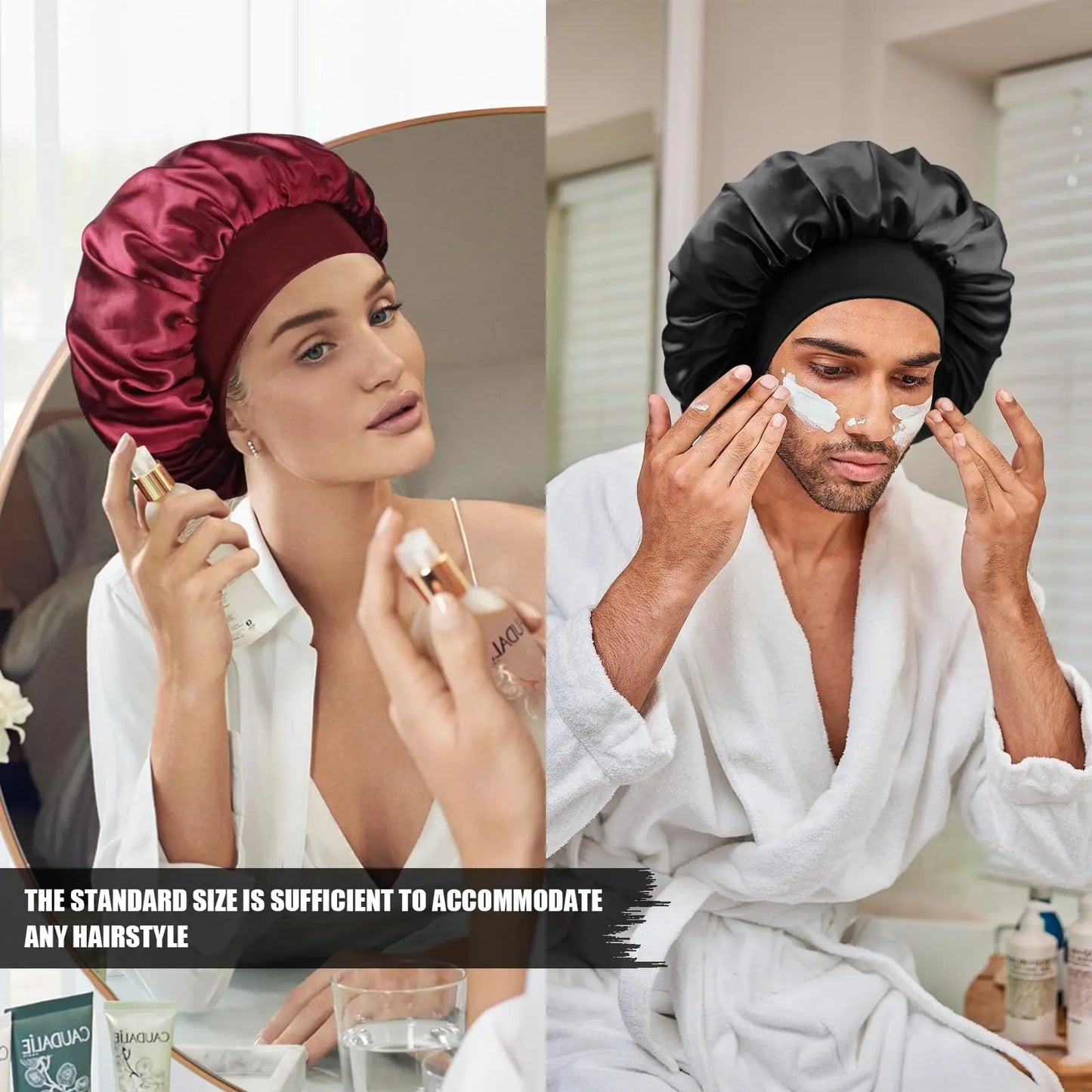 Bonnet de nuit à larges