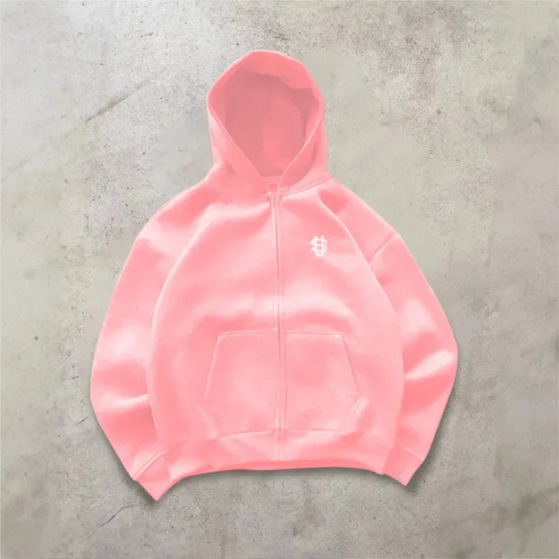 Y2k rétro ample droit Baggy pantalon hommes survêtement pantalon unisexe pantalon de survêtement femmes Zip broderie Hip Hop Harajuku pantalon décontracté Goth