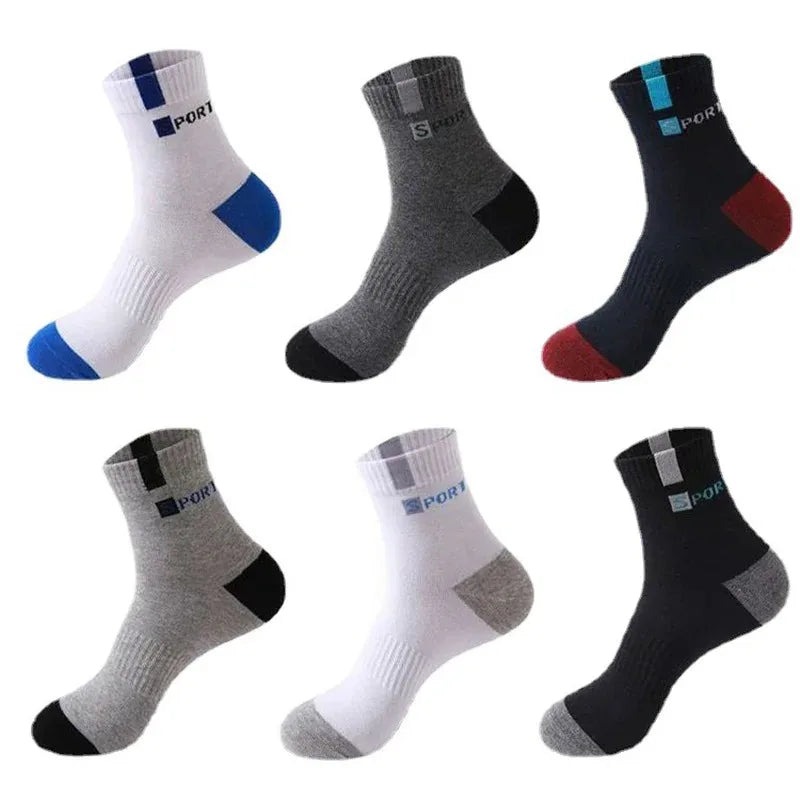 10/5/3 paires respirant Con bas de sport hommes fibre de bambou automne et hiver hommes chaussettes Absorption de la sueur déodorant affaires Sox