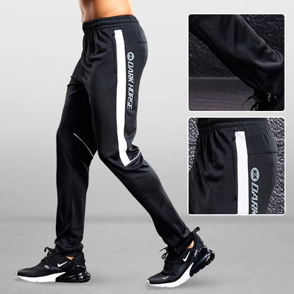 Pantalons de Sport pour hommes pantalons de course avec poches zippées entraînement de Football pantalons de Sport de Jogging Fitness Leggings de Football pantalons de survêtement