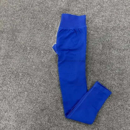 Leggings d'impact avec Logo pour femmes, Legging de Yoga sans couture, froissé, levage des fesses, ceinture basse côtelée, collants de sport, Fitness