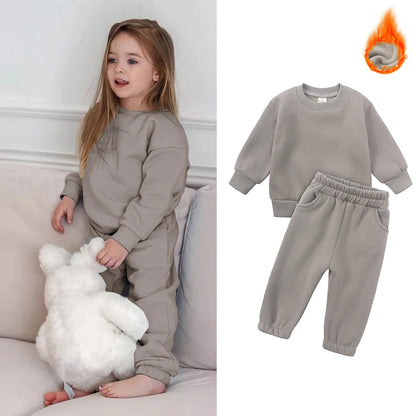 Ensemble de Survêtement Chaud à Capuche pour Enfant Garçon et Fille de 2 à 12 Ans, Tenue de dehors Solide, Motif Lapin, Smile, Hiver