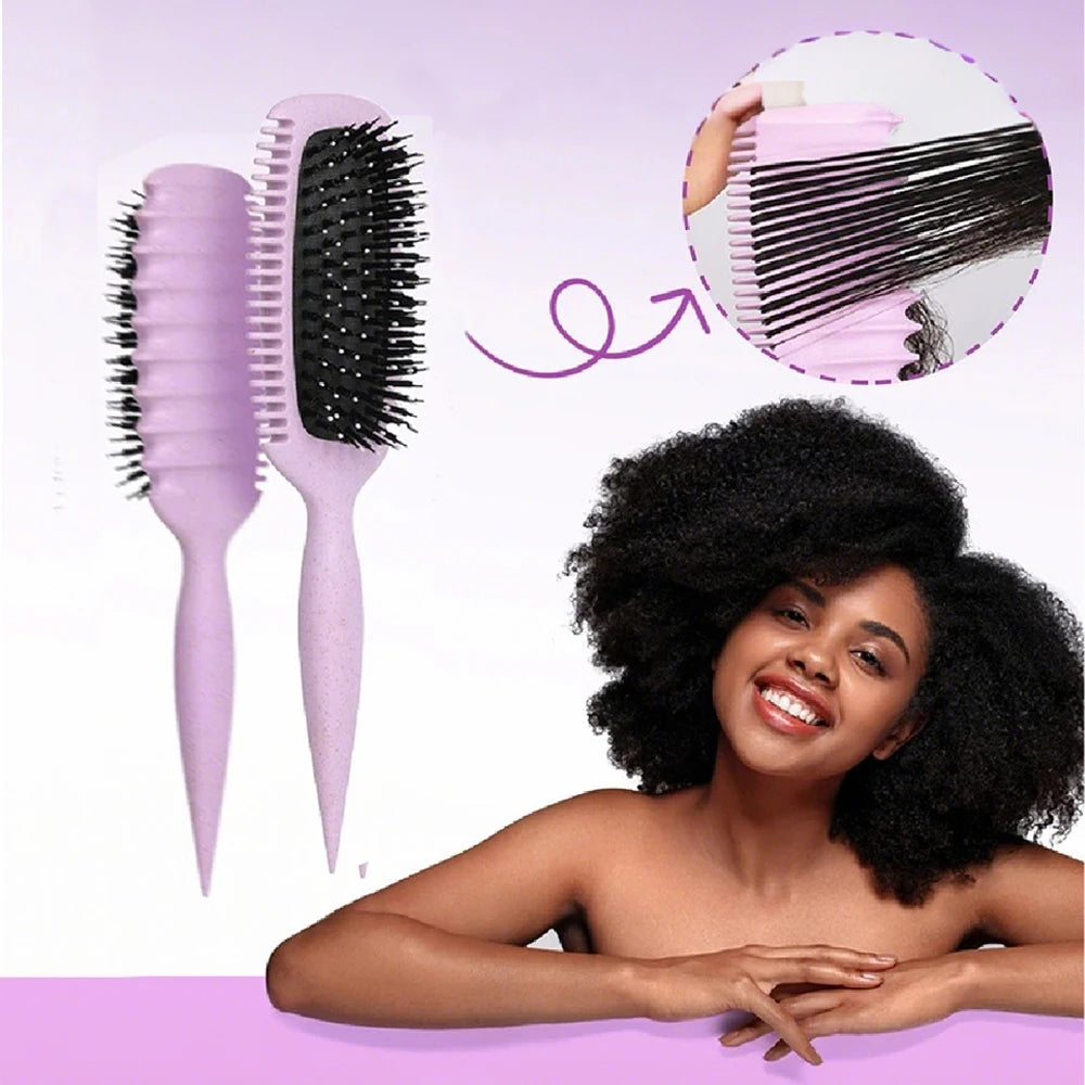 Curl Defining Brush Curl Hair Define Styling Brush for Combing and Shaping Women's Curls to Reduce Pulling