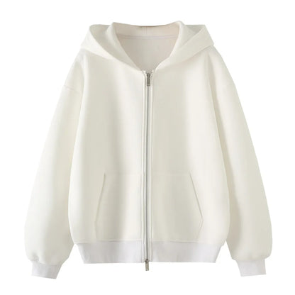 Ensemble Cardigan en coton avec fermeture éclair pour femme, survêtement, pantalon Baggy, vêtements de sport, pull, ensemble 2 pièces, tenues pour femmes, 2024