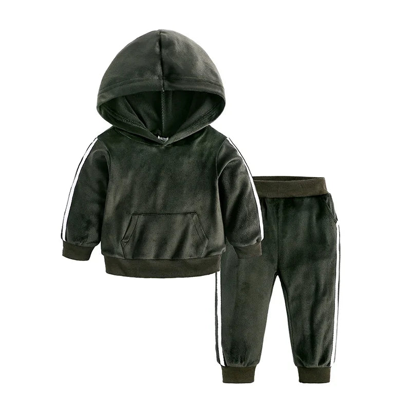 Ensemble de survêtement en velours pour enfants, vêtements pour tout-petits, tenues pour enfants, vêtements pour garçons, olympiques pour filles, printemps, hiver, 2025