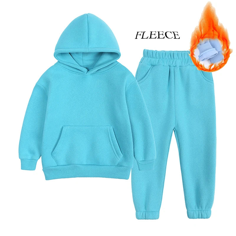 Ensemble de Survêtement Chaud à Capuche pour Enfant Garçon et Fille de 2 à 12 Ans, Tenue de dehors Solide, Motif Lapin, Smile, Hiver