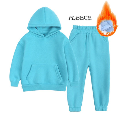 Ensemble de Survêtement Chaud à Capuche pour Enfant Garçon et Fille de 2 à 12 Ans, Tenue de dehors Solide, Motif Lapin, Smile, Hiver