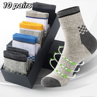 10/5/3 paires respirant Con bas de sport hommes fibre de bambou automne et hiver hommes chaussettes Absorption de la sueur déodorant affaires Sox