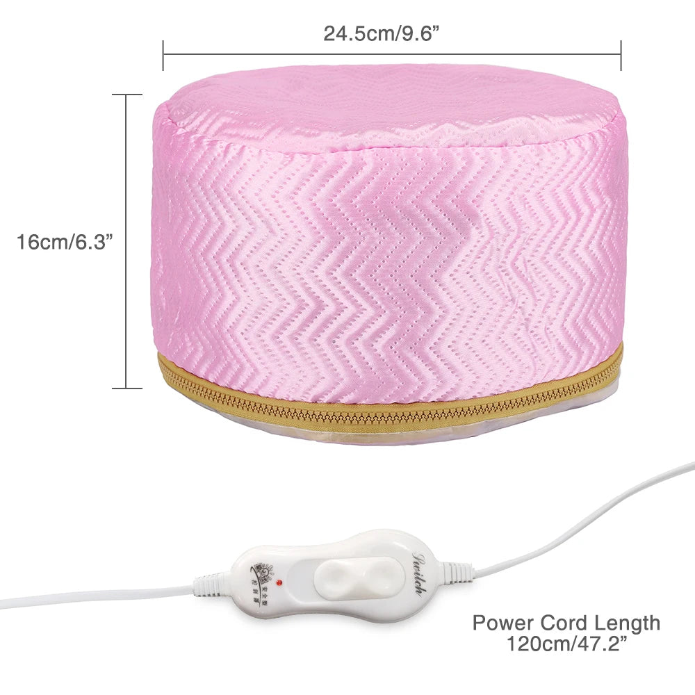 Hair Steamer Cap Electric Hair Heating Cap Thermal Treatment Hat Waterproof Self-heating Hat SPA Nourishing Hair Styling Care