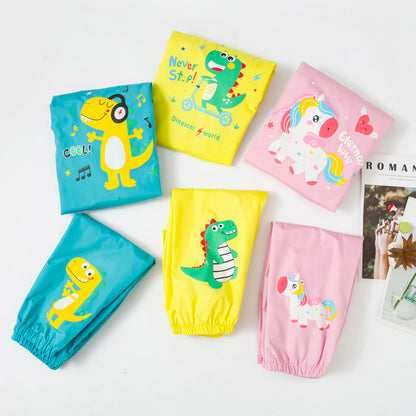 Vêtements imperméables licorne de printemps, tenues à manches longues pour garçons et filles, ensemble manteau à capuche + pantalon, imperméable, vêtements pour enfants de 2 4 6 ans