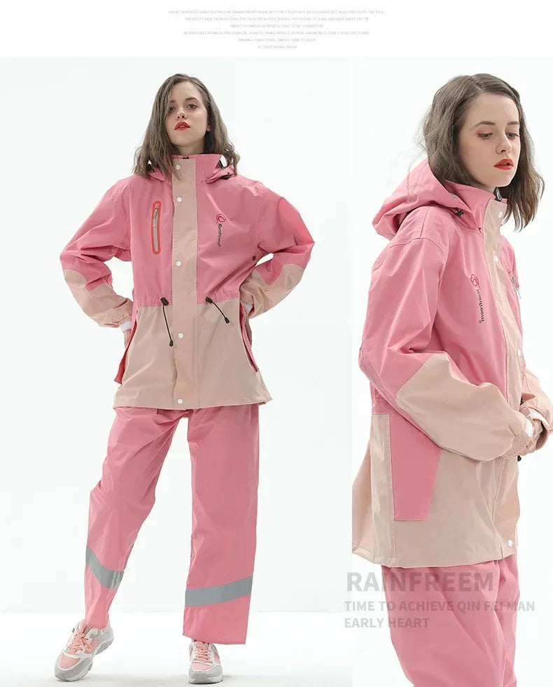 Split Raincoat Jacket Rain Pants Suit Adult Waterproof Outdoor Motorcycle Cycling Hiking Fishing Rainproof Protective 비옷