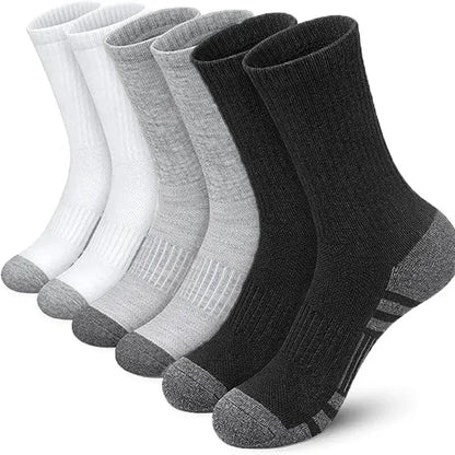 Chaussettes de sport en plein air pour hommes, haute qualité, confortables, douces, coordonnantes au sol, football, grande taille, nouveau style, 6/12 paires