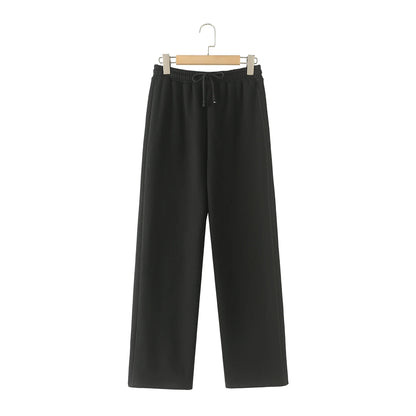 HH femmes solide décontracté sweat pantalon costume à manches longues à capuche polaire pull manteau ample pantalon droit bureau dame ensembles