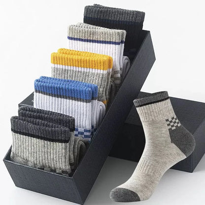 10/5/3 paires respirant Con bas de sport hommes fibre de bambou automne et hiver hommes chaussettes Absorption de la sueur déodorant affaires Sox