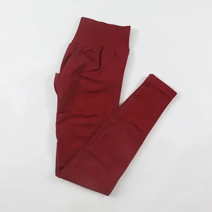 Leggings d'impact avec Logo pour femmes, Legging de Yoga sans couture, froissé, levage des fesses, ceinture basse côtelée, collants de sport, Fitness